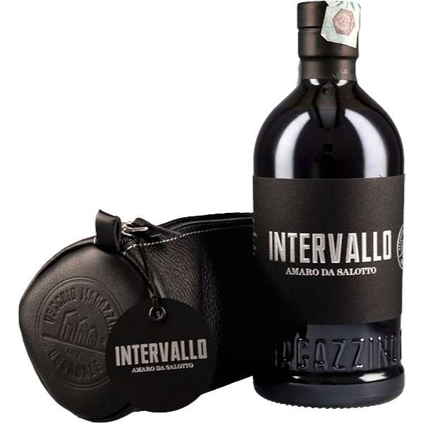 Intervallo Amaro Da Salotto Confezione Con Borsello Cuoio cl.50
