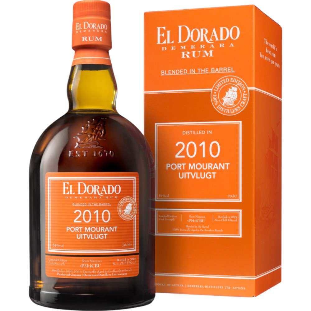 Rum El Dorado Orange Port Mourant - Uitvlugt 2010 cl.70