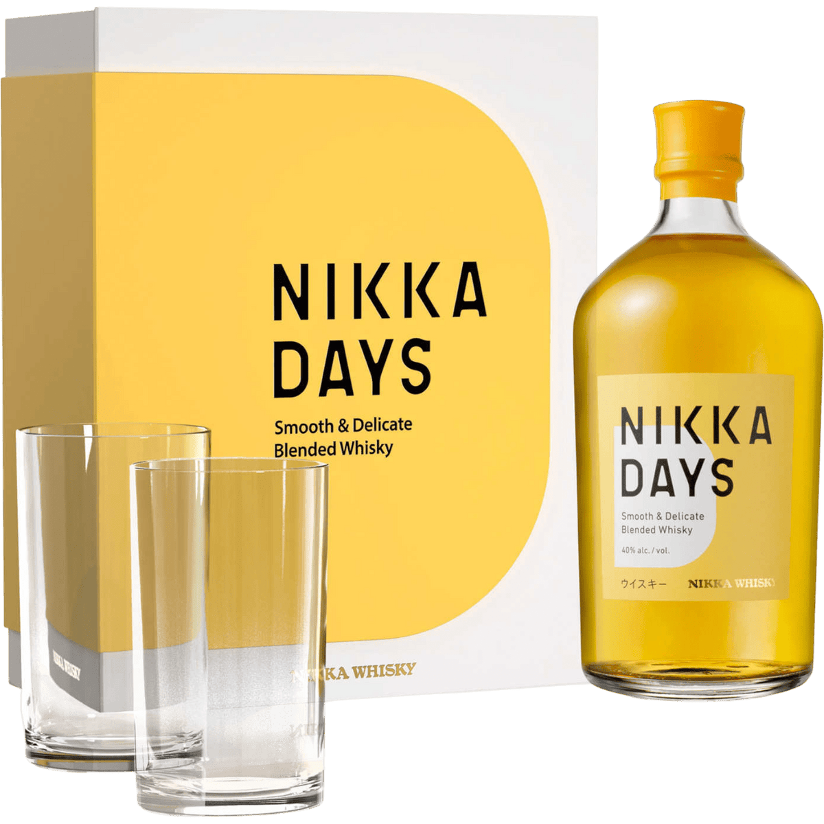 Japanese Whiskey Nikka Days + 2 Bicchieri cl. 70 - Confezione Regalo