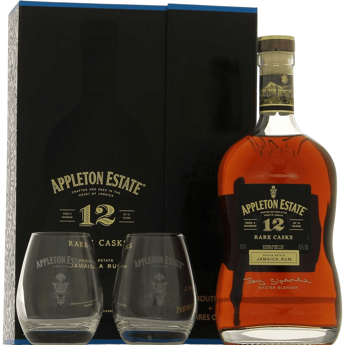 Rum Appleton Estate 12 Anni + 2 Bicchieri cl. 70 - Confezione Regalo