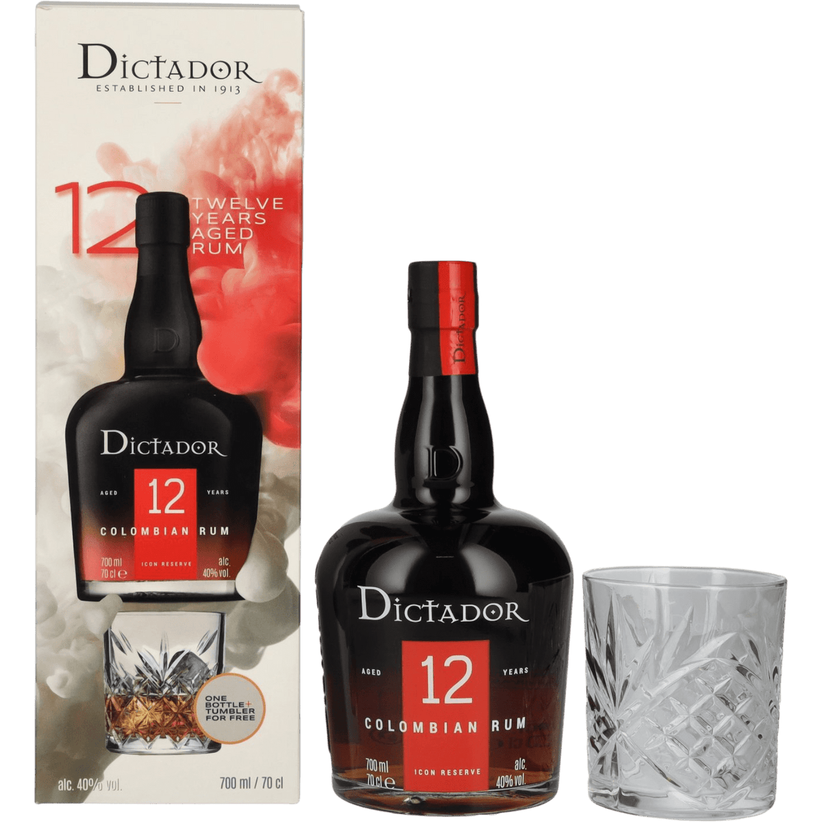 Rum Dictador 12 Anni + 1 Bicchiere cl. 70 - Confezione Regalo