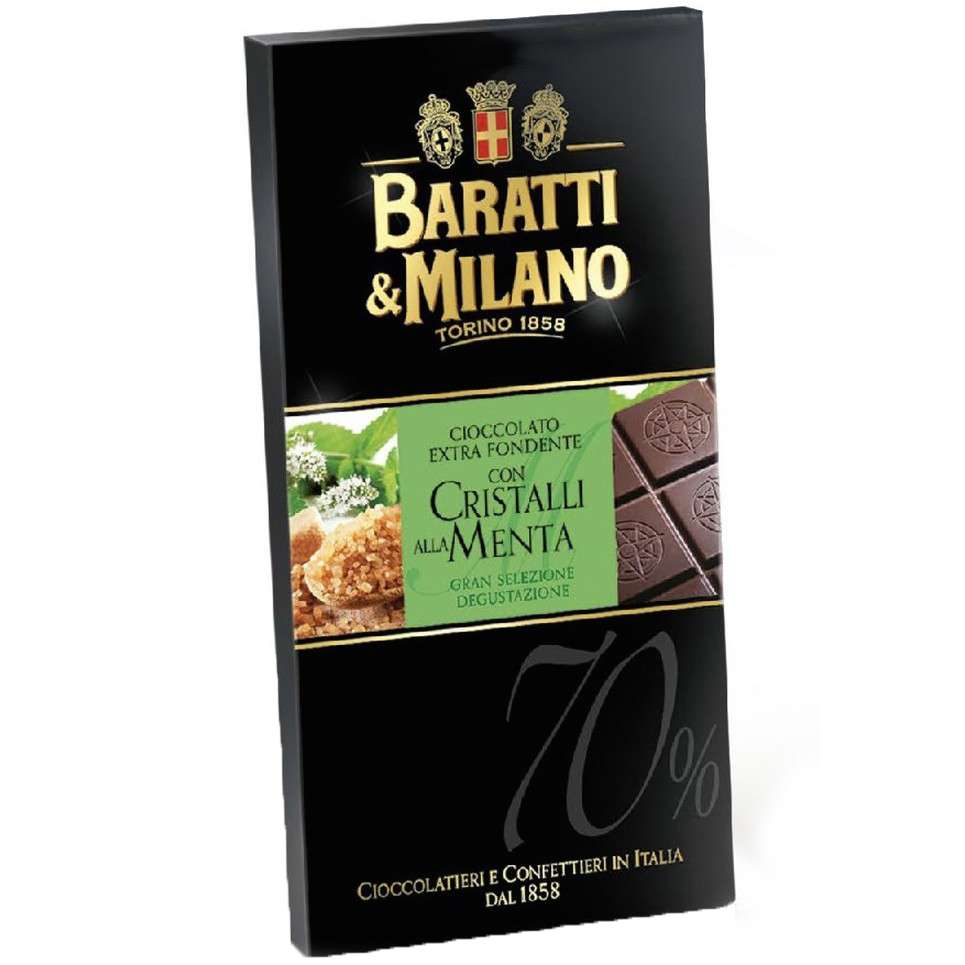 Baratti & Milano - Tavoletta Cioccolato Fondente Con Cristalli di Menta