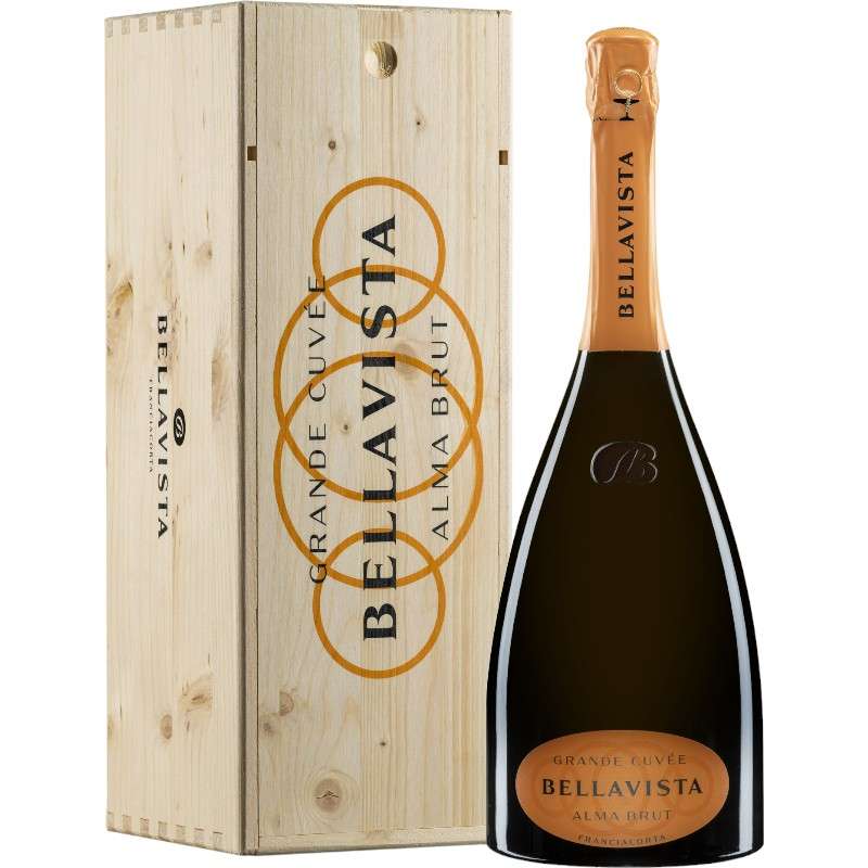 Bellavista Franciacorta DOCG Brut Alma Grande Cuvèe JEROBOAM 3 lt Cassa Legno
