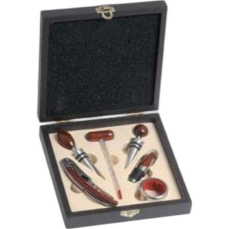 Accessorio Vino Set Legno 6 Accessori