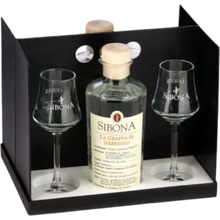 Sibona Grappa Confezione Regalo Barbera + Nebbiolo + 4 Calici