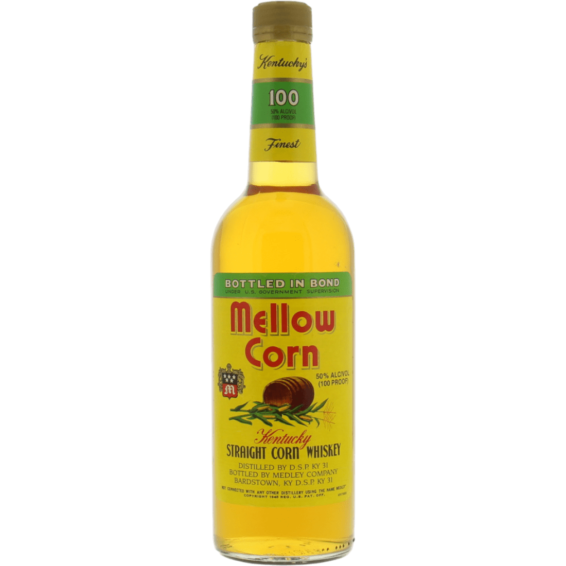 Corn Whiskey Mellow Corn Kentucky Straight cl. 70