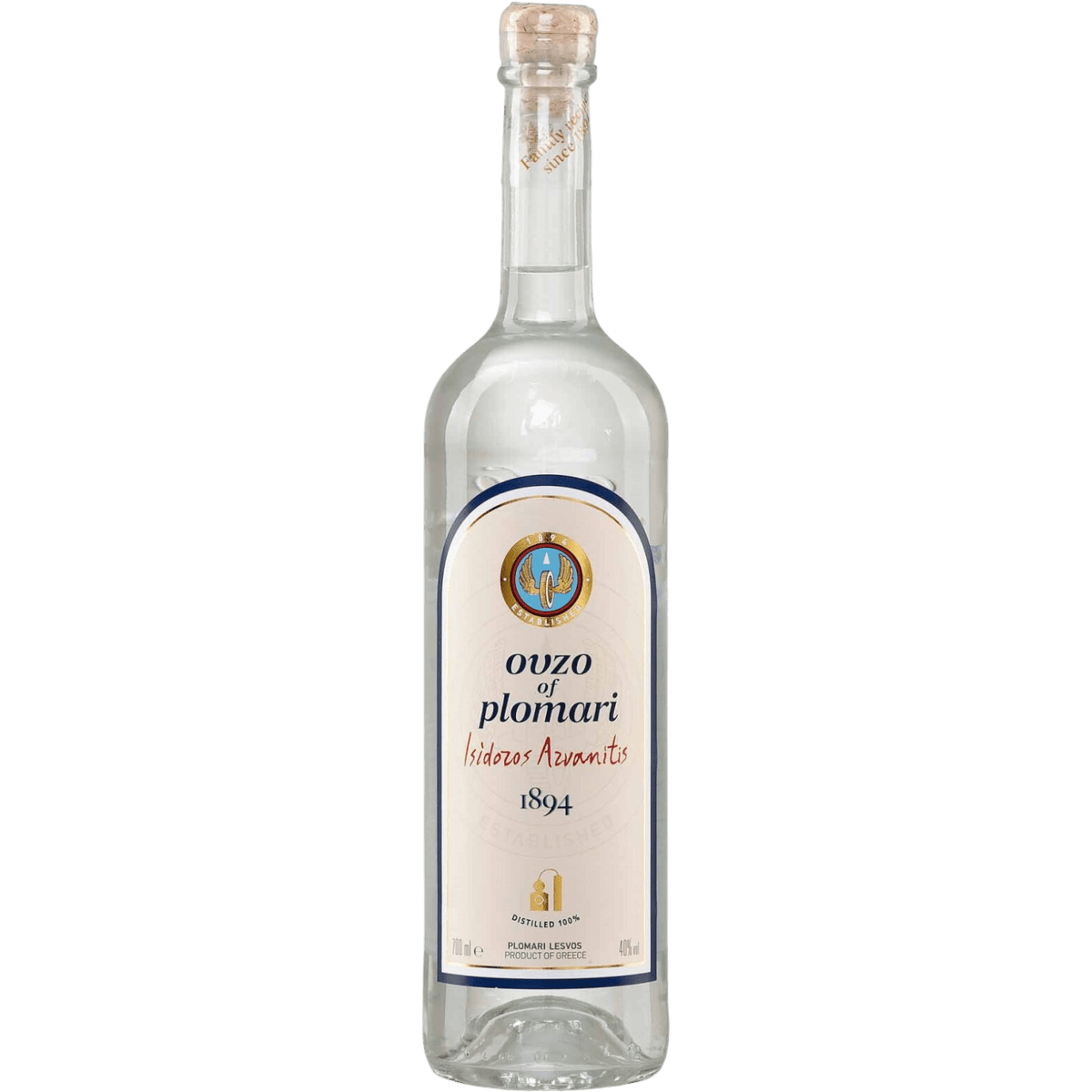 Ouzo Plomari Isidoros Arvanitis cl. 70
