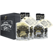 Gin Roby Marton 4 Mini Bottiglie Single Botanicals Scatola Legno cl. 70 - Confezione Regalo