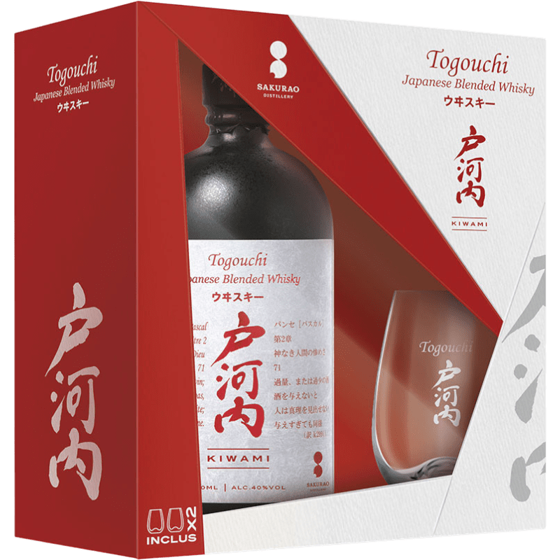 Japanese Whiskey Togouchi Kiwami + 1 Bicchiere cl. 70 - Confezione Regalo