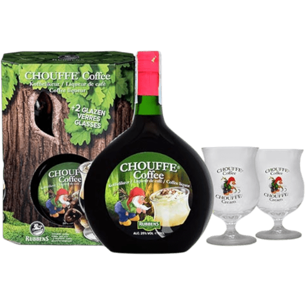 Liquore Achouffe Coffee + 2 Bicchieri cl. 70 - Confezione Regalo