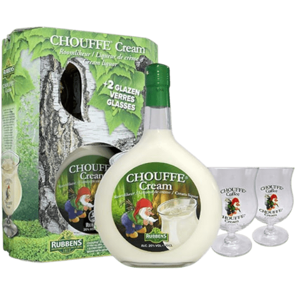 Liquore Achouffe Cream + 2 Bicchieri cl. 70 - Confezione Regalo