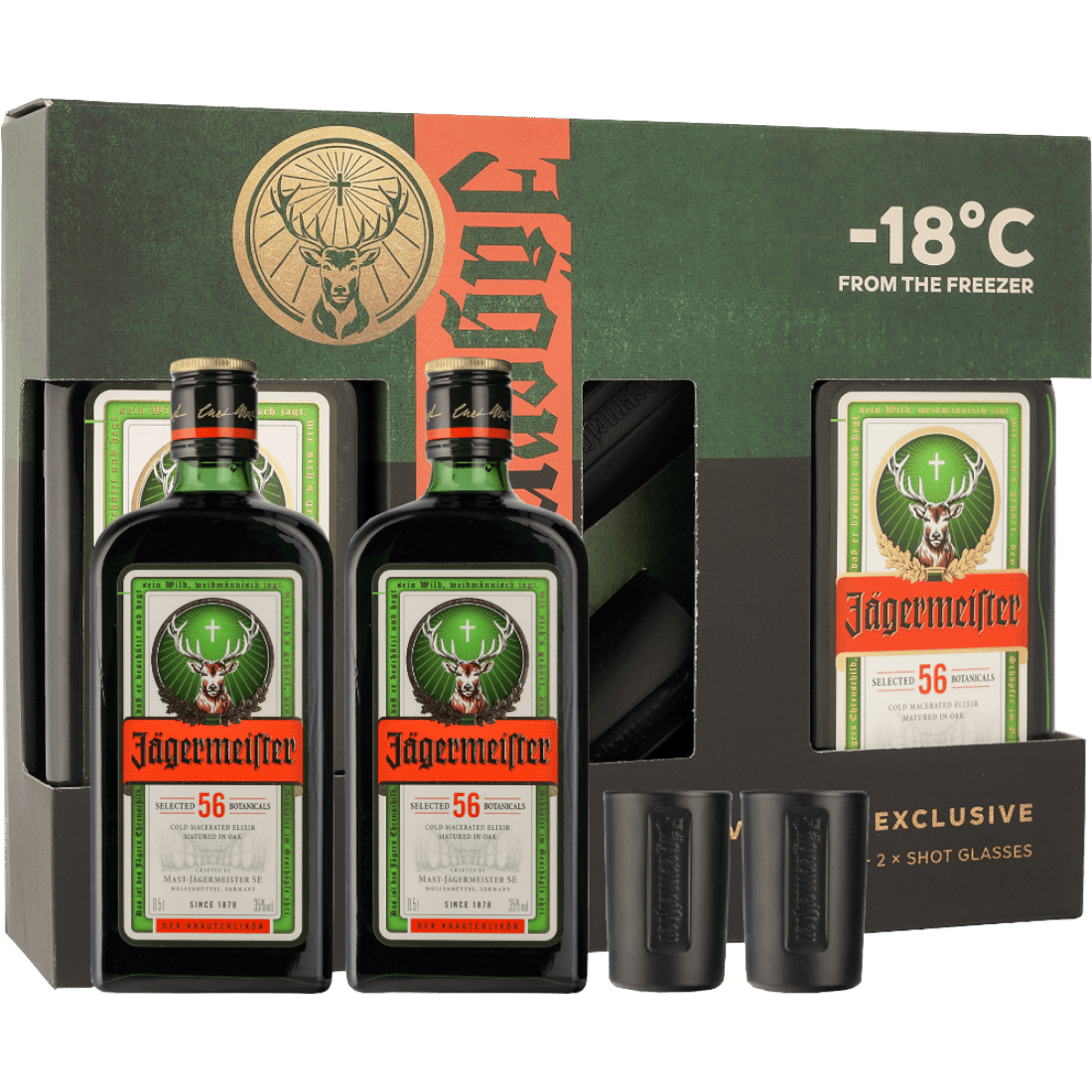 Liquore Jagermeister Twinpack 2 Bottiglie cl. 70 - Confezione Regalo