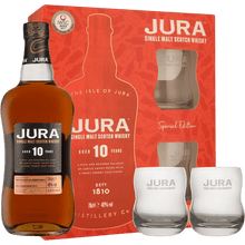 Scotch Whisky Jura 10 Anni + 2 Bicchieri cl. 70 - Confezione Regalo