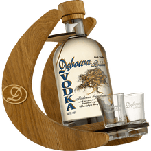 Vodka Debowa Con Dondolo Legno + 2 Bicchieri cl. 70 - Confezione Regalo