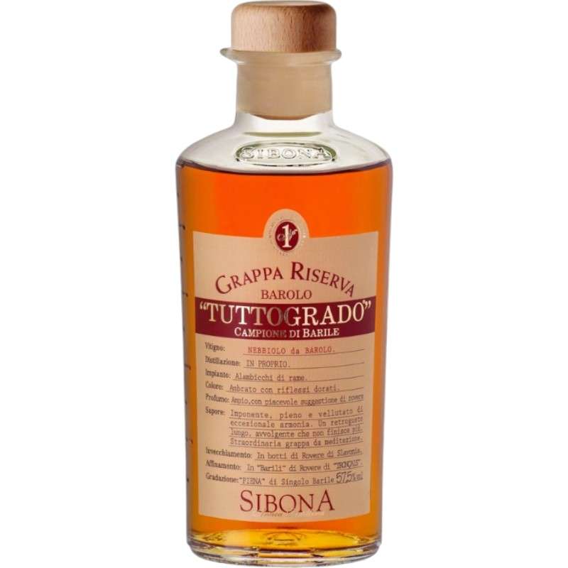 Grappa Sibona Di Barolo Riserva Tuttogrado 50 cl