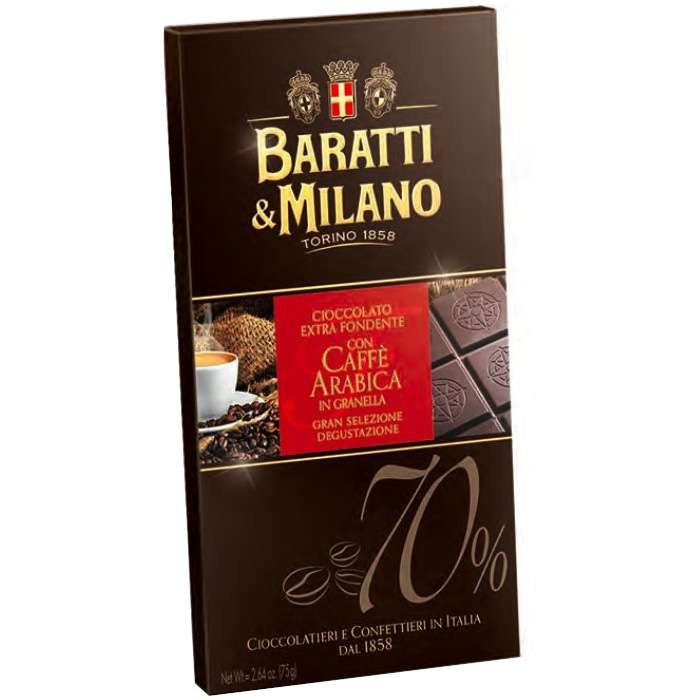 Baratti & Milano - Tavoletta Cioccolato Fondente Con Caffe Arabica In Granella
